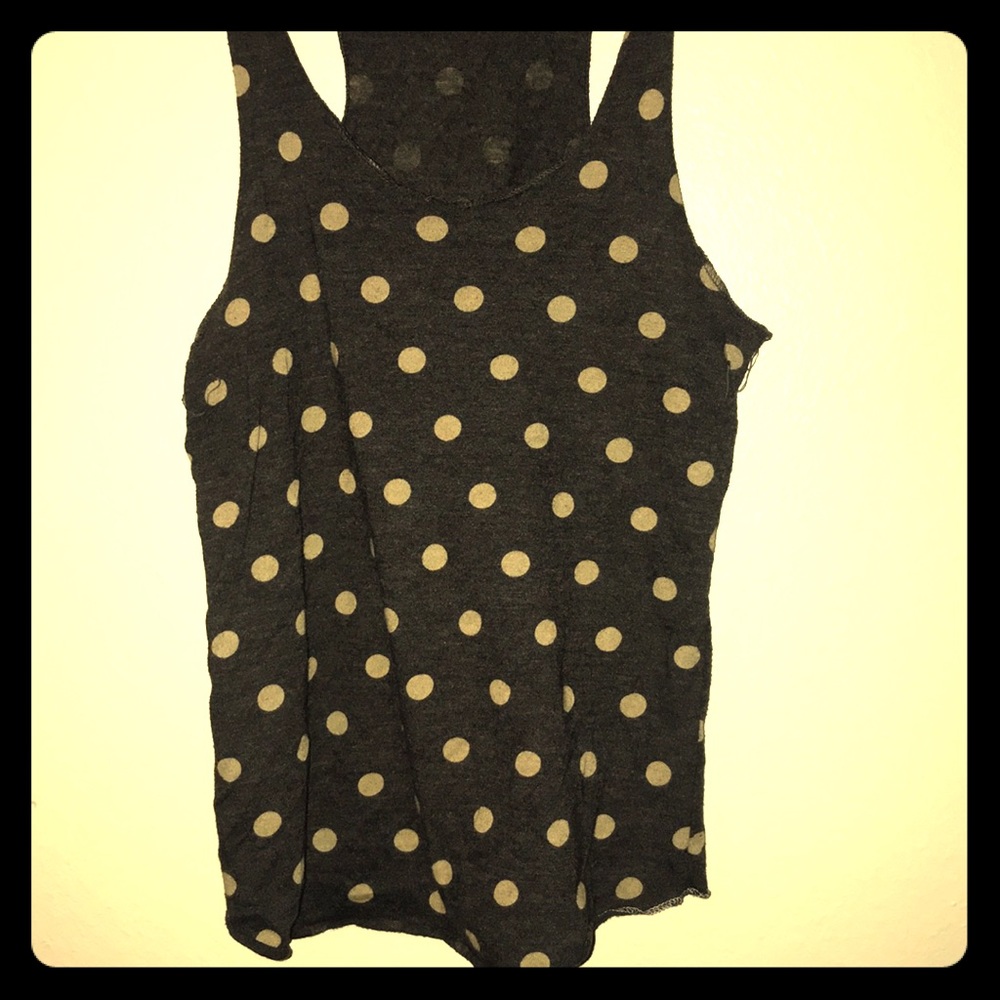 Polka dot racer back tank